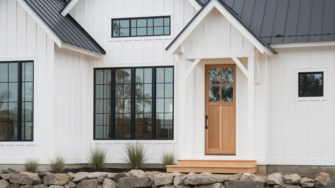 Modern Minimalist with Natural Wood Door Trim