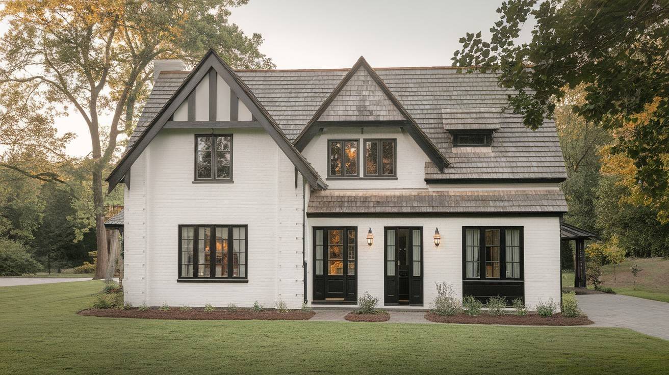 Tudor-Inspired Black Trim