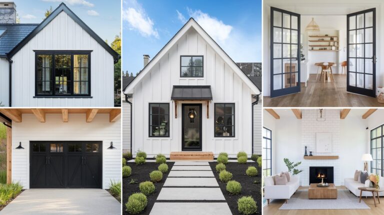 White House Black Trim Wood Accents